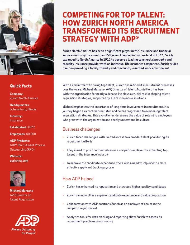 Zurich North America Recruitment Strategy Transformation