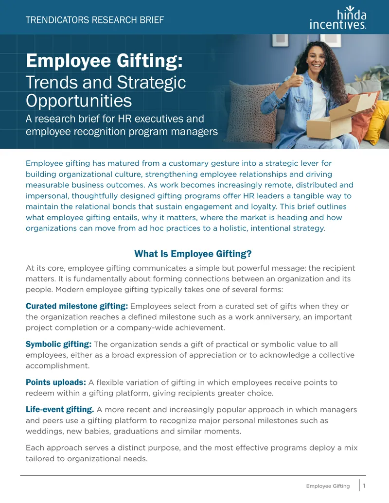 Employee Gifting Trends and Strategic Opportunities