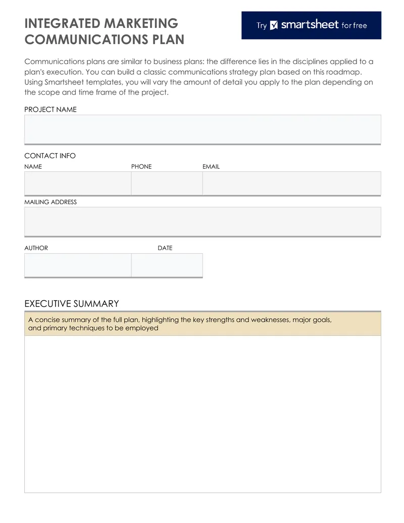 Integrated Marketing Communications Plan