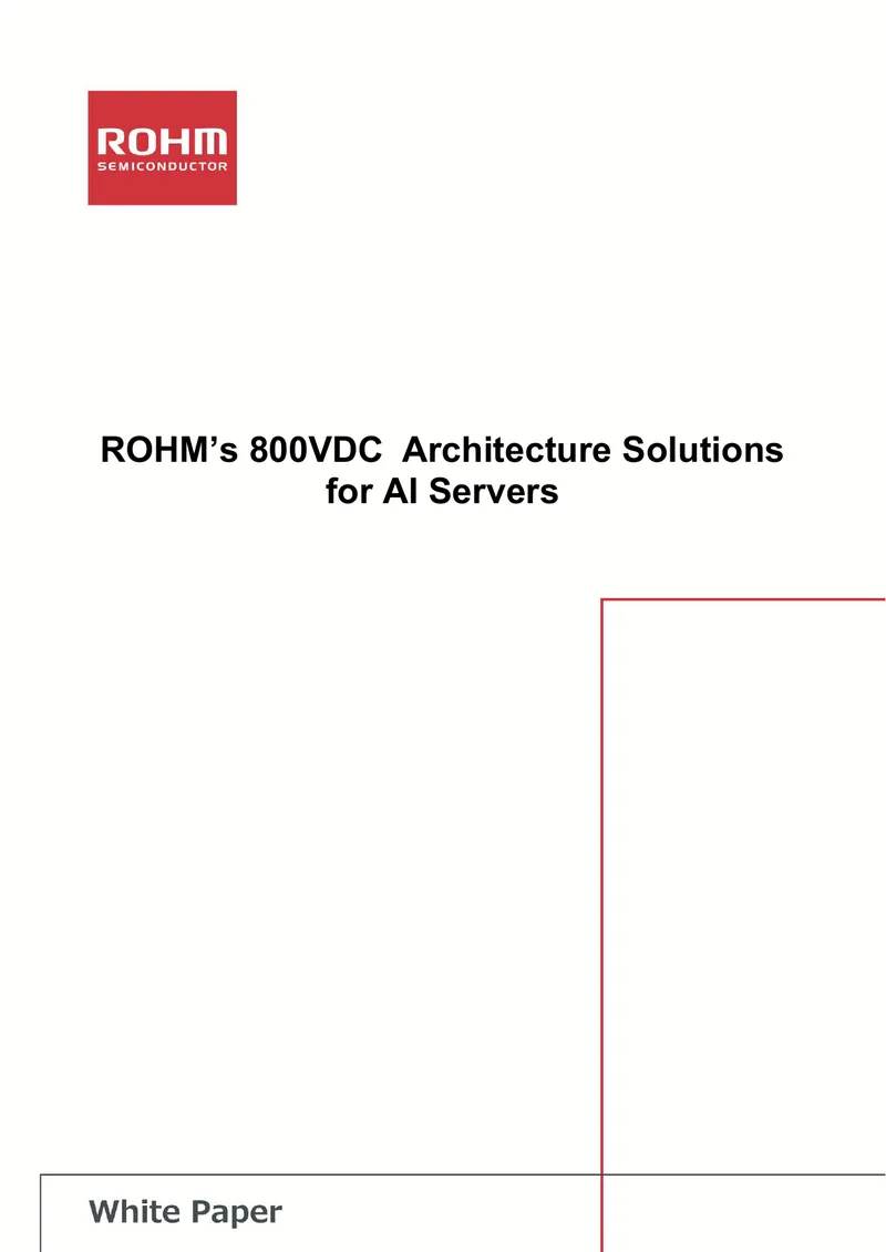 800VDC Architecture Solutions for AI Servers