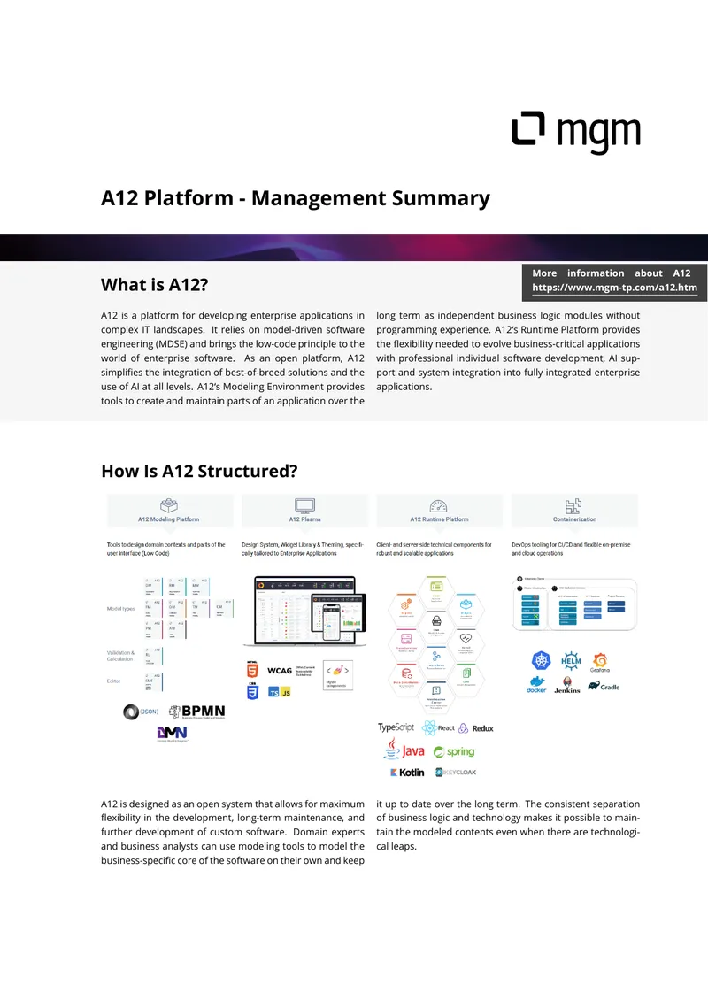 A12 Platform Management Summary