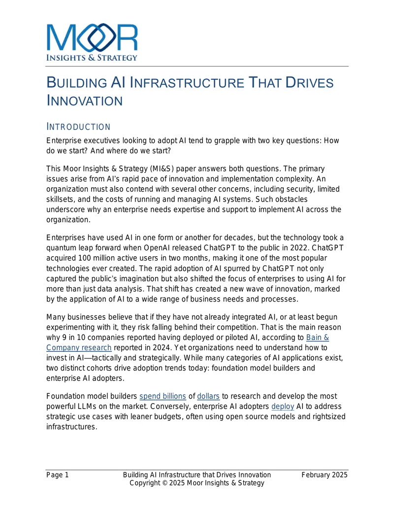 Building AI Infrastructure for Enterprise Innovation