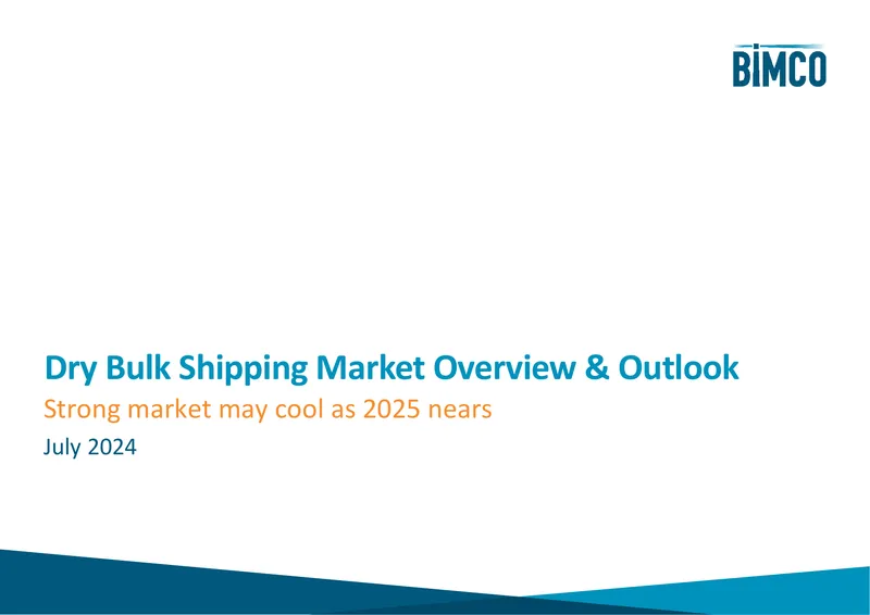 Dry Bulk Shipping Market Outlook for 2024 and 2025