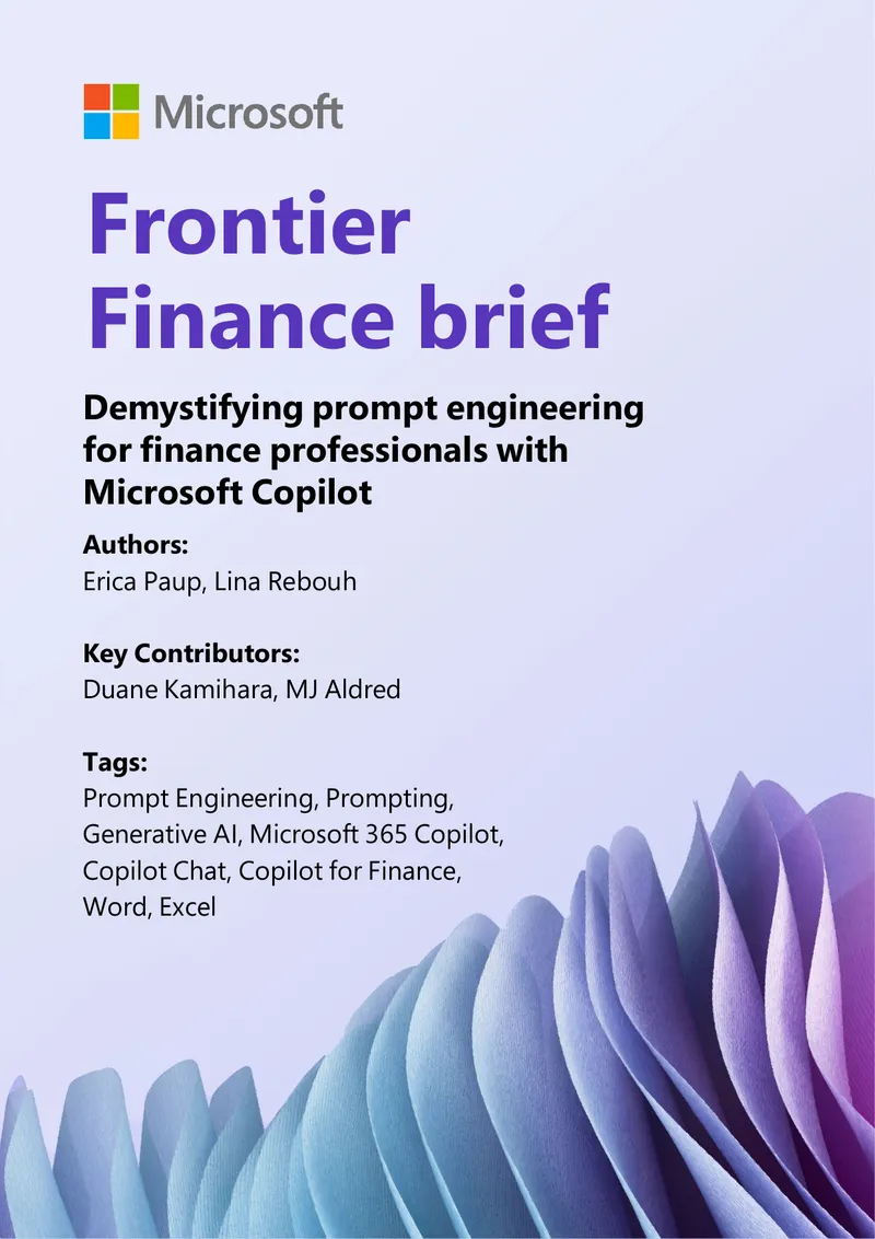 Prompt Engineering for Finance Professionals Using Microsoft Copilot