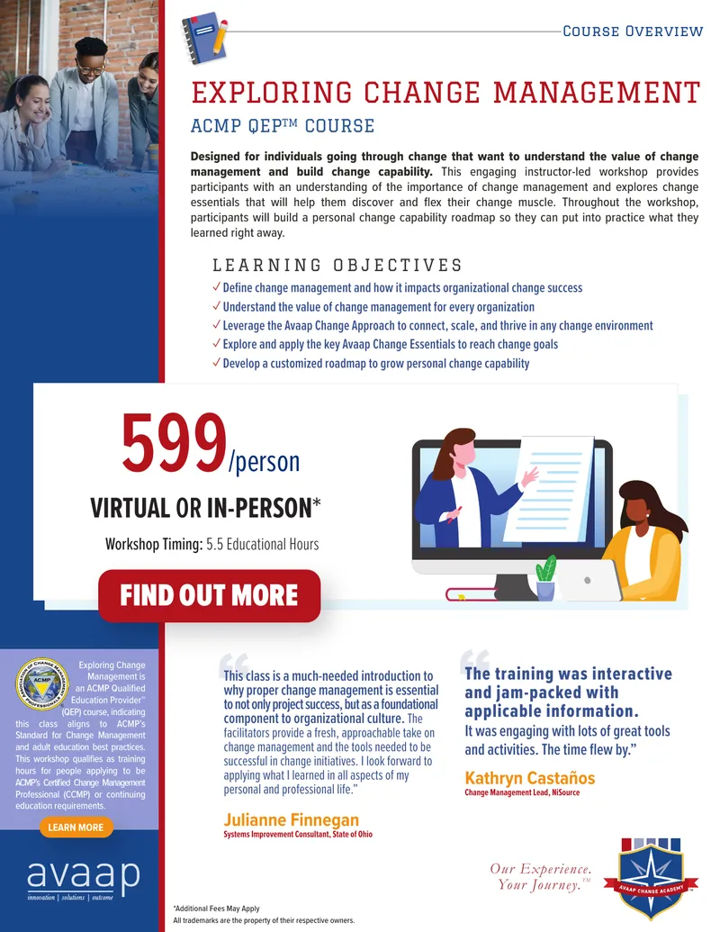 Exploring Change Management Workshop Overview