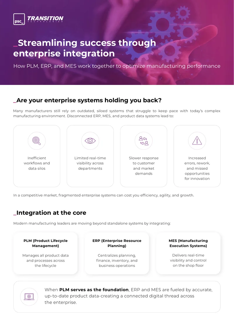 Enterprise Integration for Manufacturing Optimization