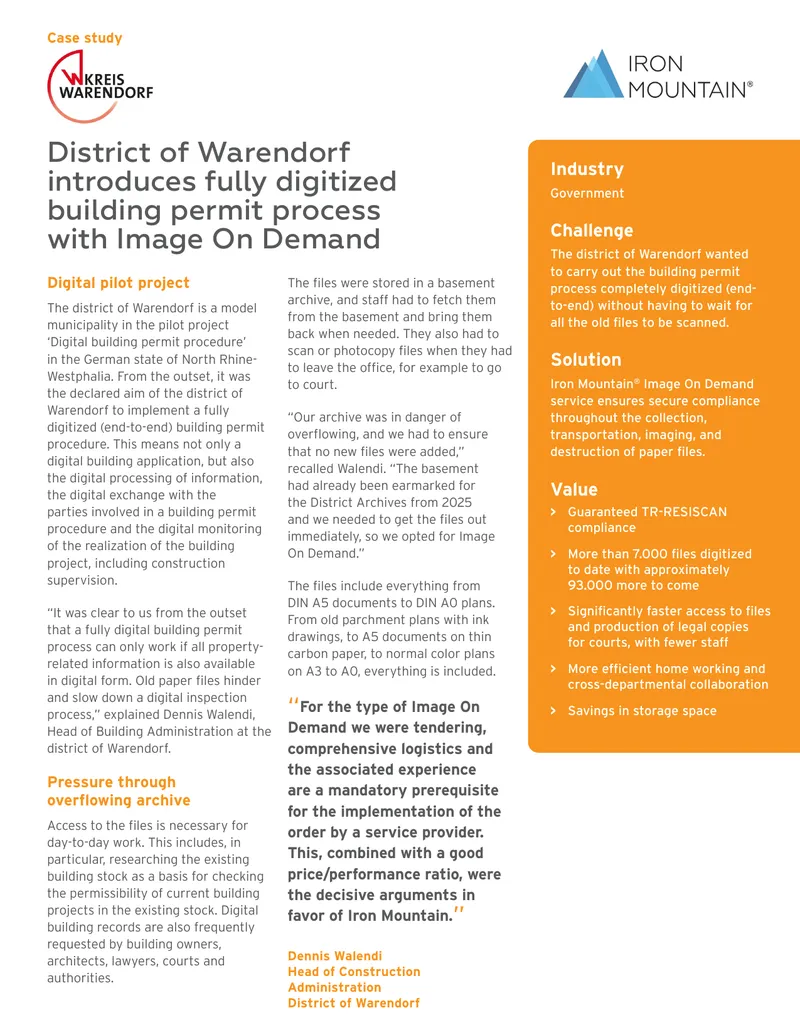 Digitized Building Permit Process in Warendorf