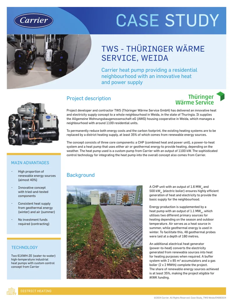 Innovative Heat and Power Supply Concept in Weida