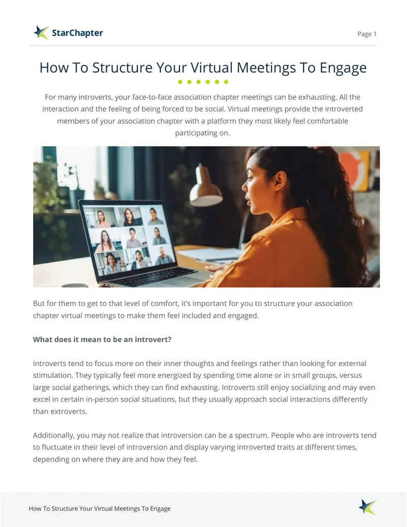 Structuring Virtual Meetings for Introverted Engagement