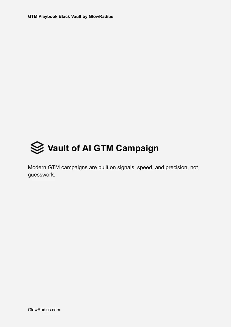 GTM Playbook Black Vault for AI Campaigns