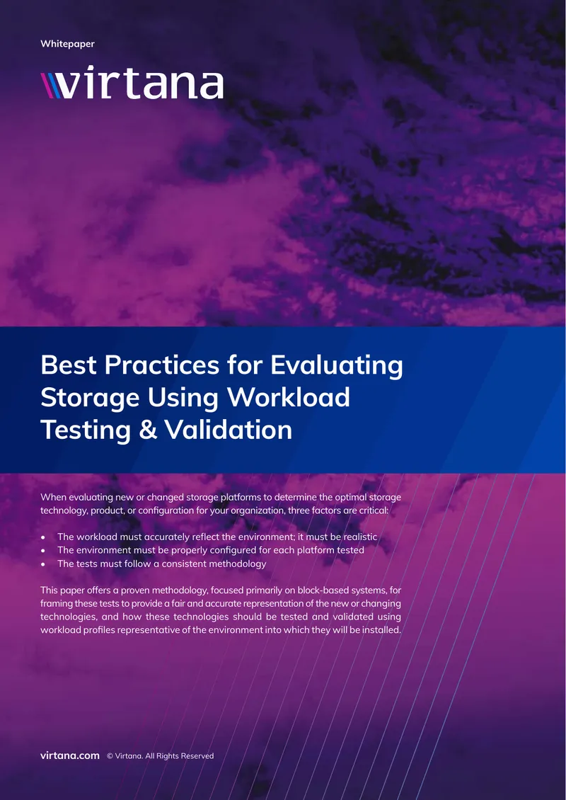 Best Practices for Evaluating Storage Performance