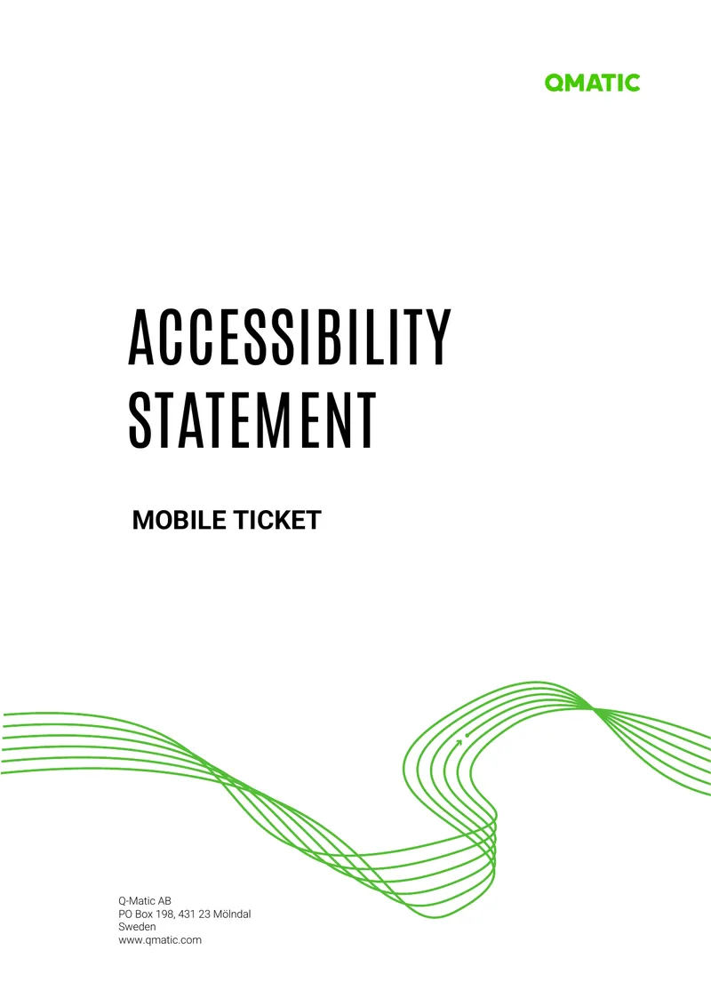 Accessibility Statement for Mobile Ticket Application