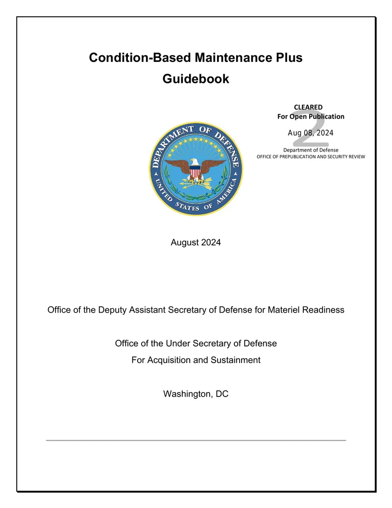 Condition-Based Maintenance Plus Guidebook