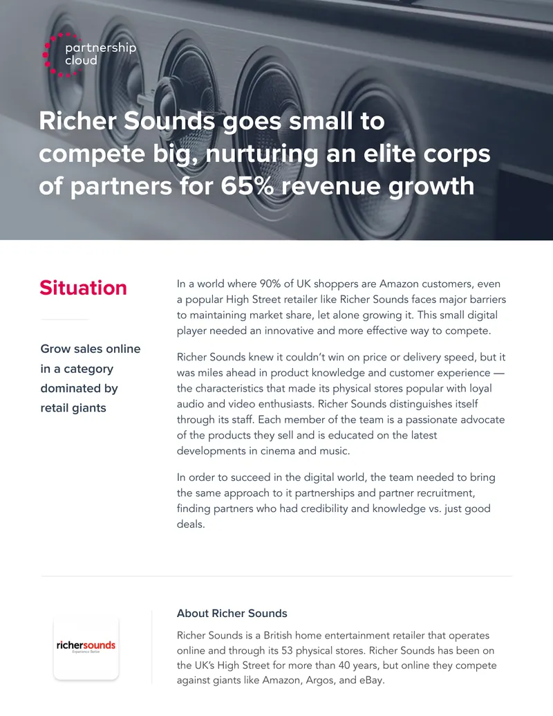 Richer Sounds Partnership Strategy for Online Growth