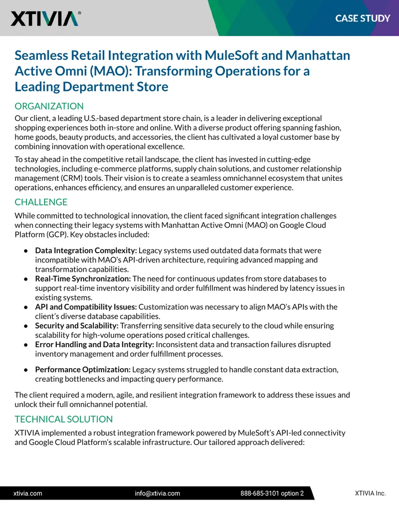 Seamless Retail Integration with MuleSoft and Manhattan