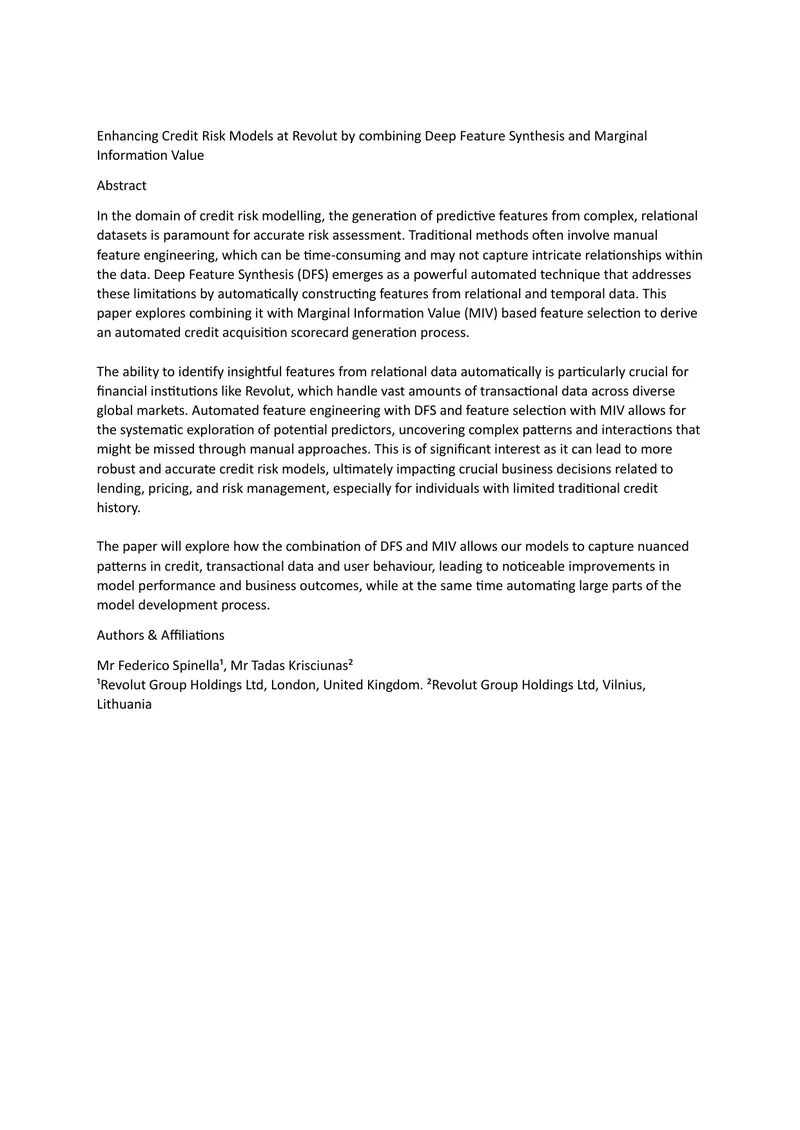 Enhancing Credit Risk Models with DFS and MIV