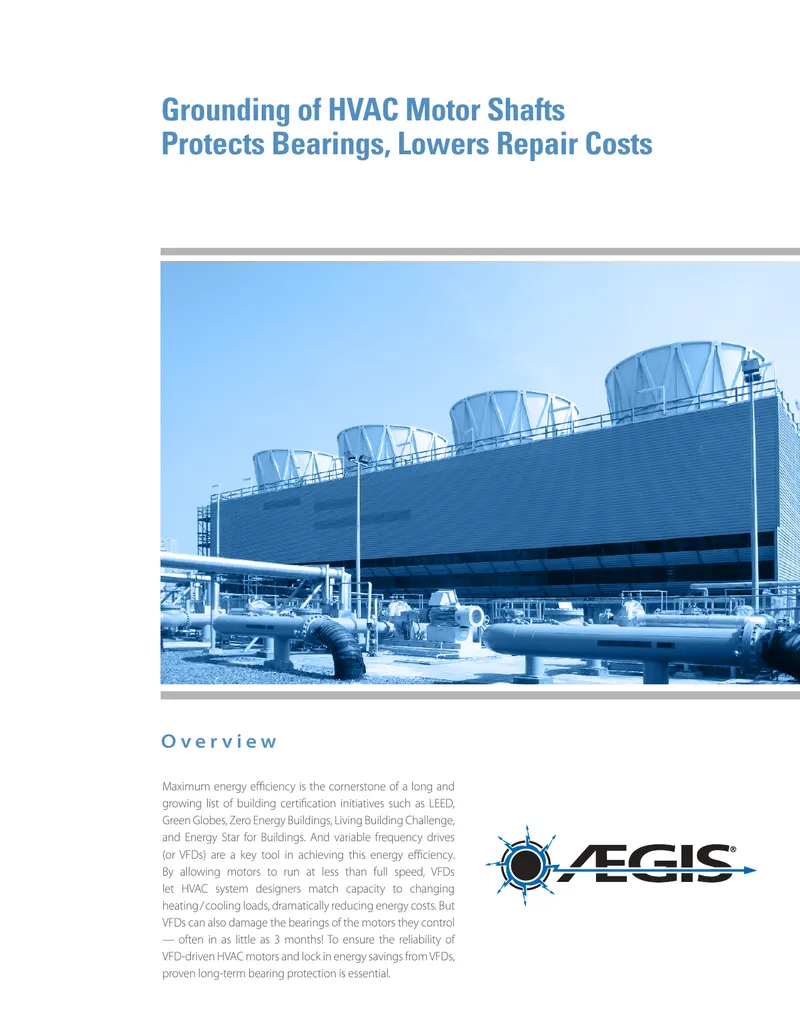 Grounding of HVAC Motor Shafts for Bearing Protection