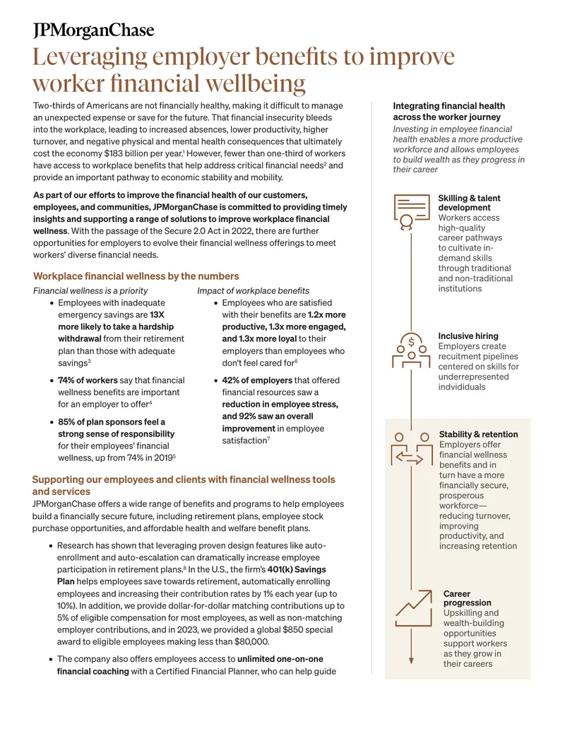 Workplace Financial Wellness Strategies and Benefits