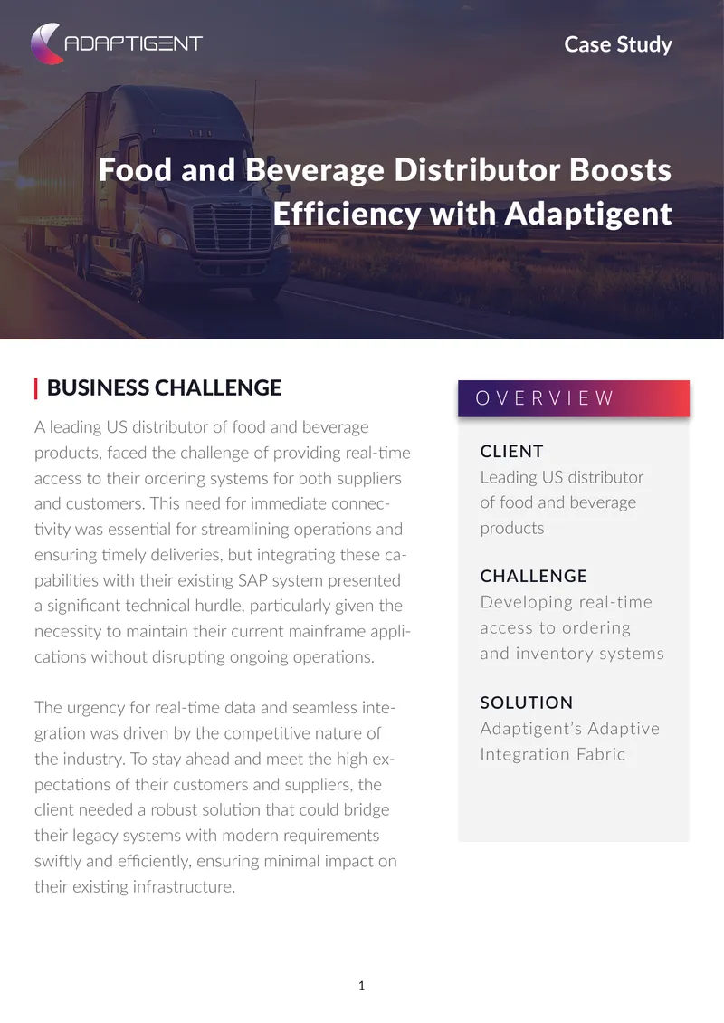 Food and Beverage Distributor Integration Case Study