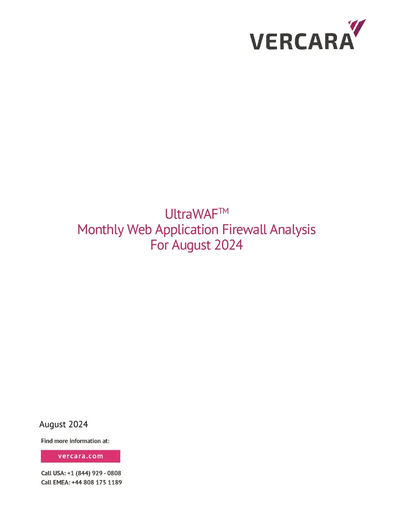 Monthly Web Application Firewall Analysis for August 2024