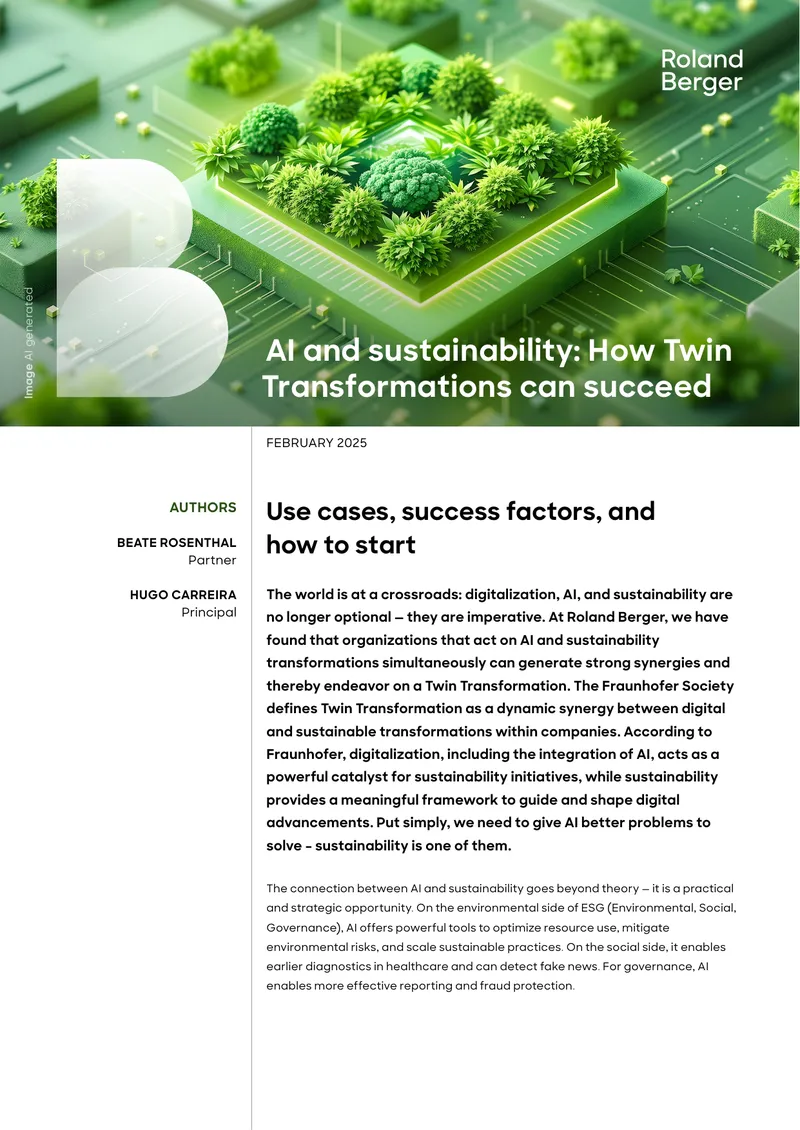 Twin Transformation of AI and Sustainability