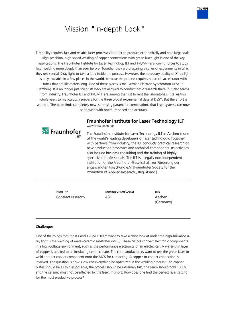 Laser Welding Optimization for E-Mobility Applications