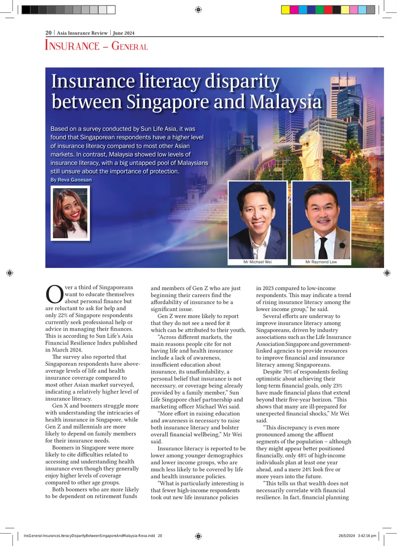 Insurance Literacy Disparities in Singapore and Malaysia