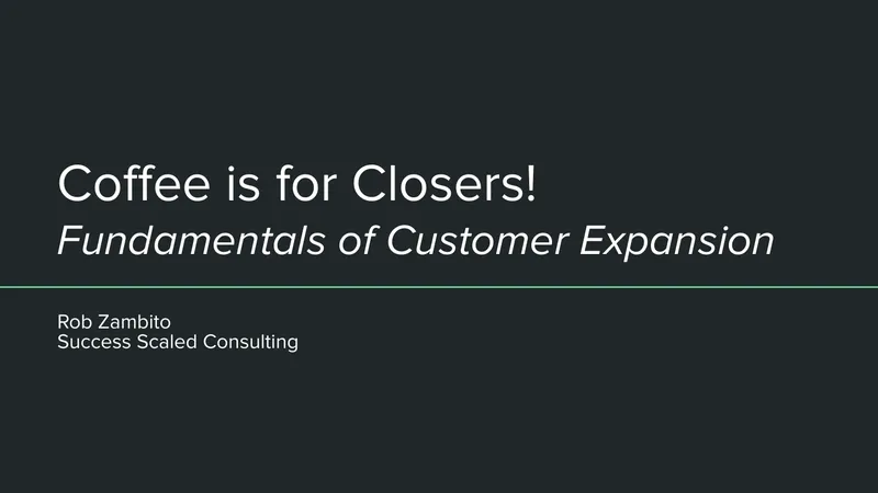 Fundamentals of Customer Expansion Playbook