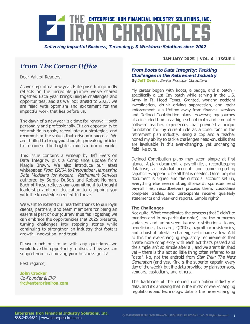 Data Integrity Challenges in Retirement Services
