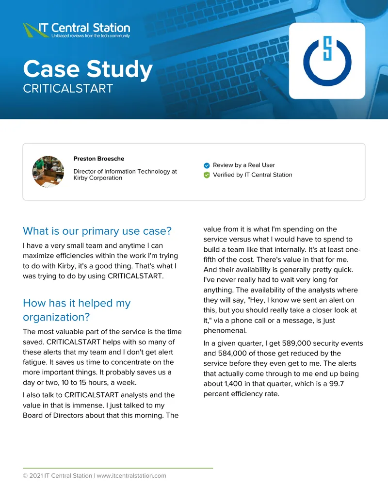 CRITICALSTART User Experience Case Study