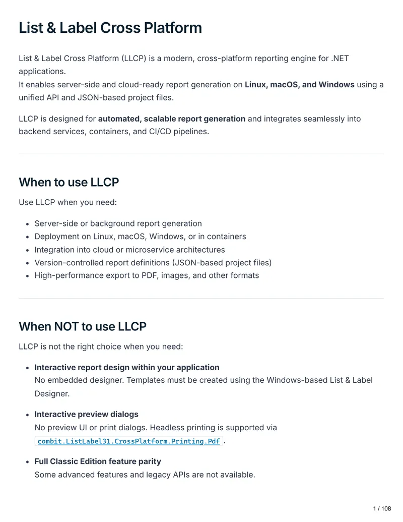 List & Label Cross Platform Migration Guide