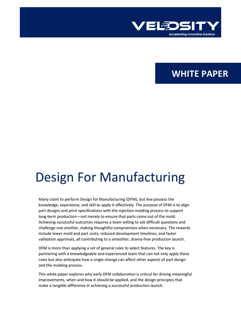 Design for Manufacturing Best Practices