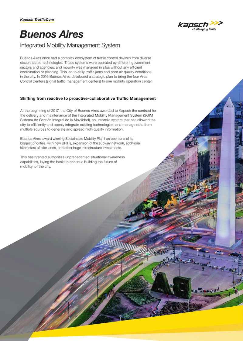 Integrated Mobility Management System Implementation in Buenos Aires