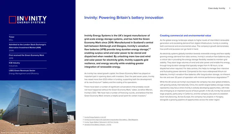 Invinity Energy Systems Case Study
