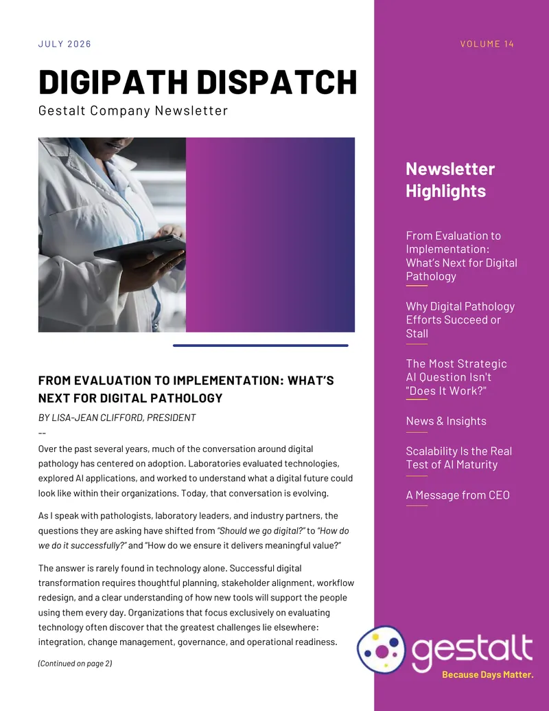From Evaluation to Implementation in Digital Pathology