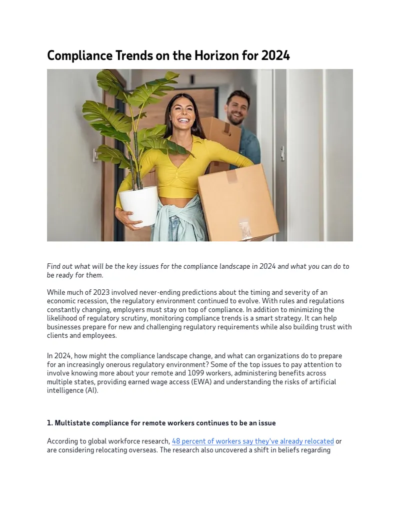 Compliance Trends for 2024 and Preparation Strategies
