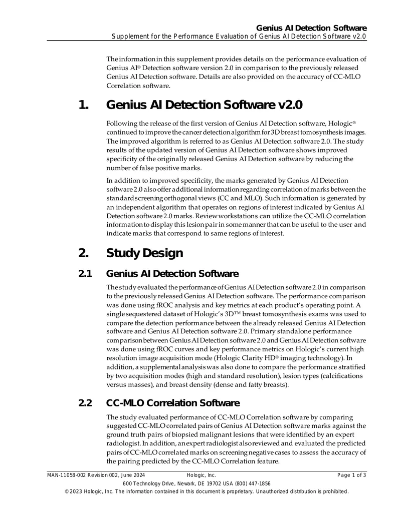 Performance Evaluation of Genius AI Detection Software v2.0