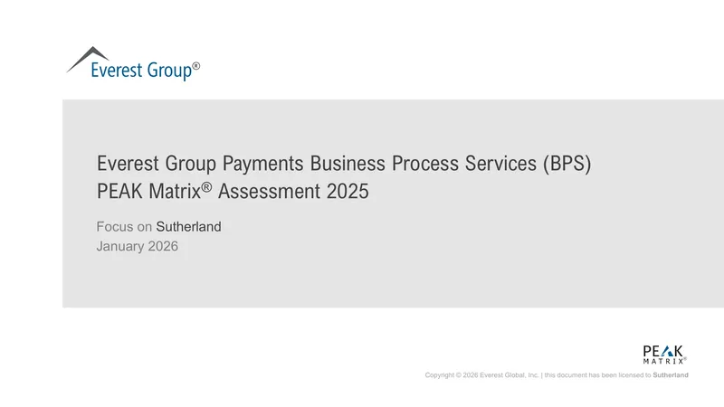 Payments Business Process Services PEAK Matrix Assessment 2025