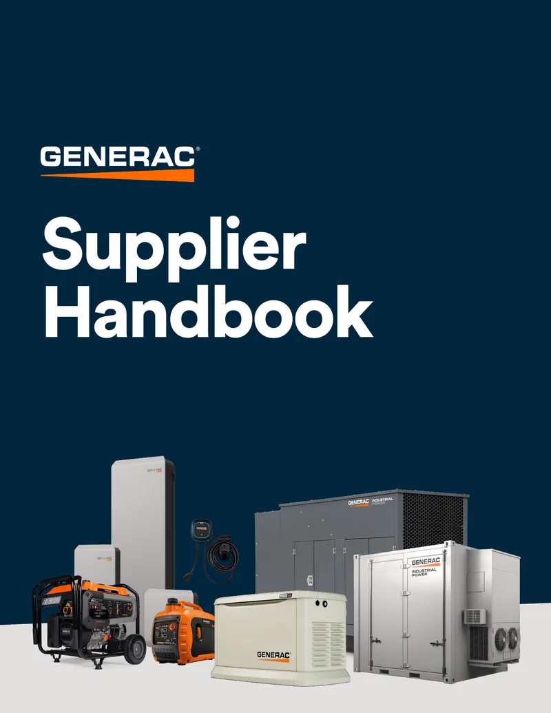 Generac Supplier Handbook Overview
