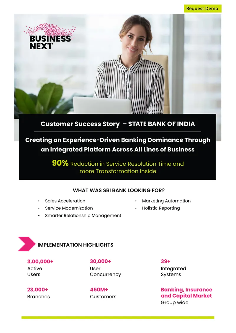 Customer Success Story of State Bank of India preview page 1