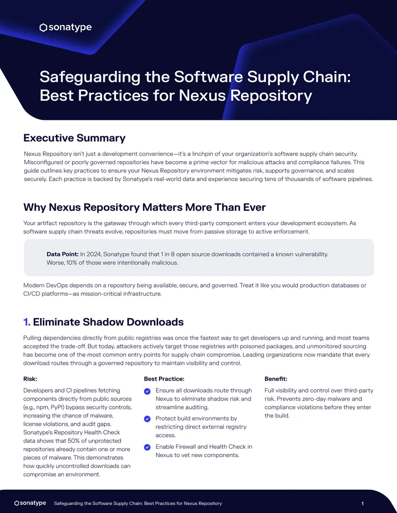 Best Practices for Nexus Repository Security