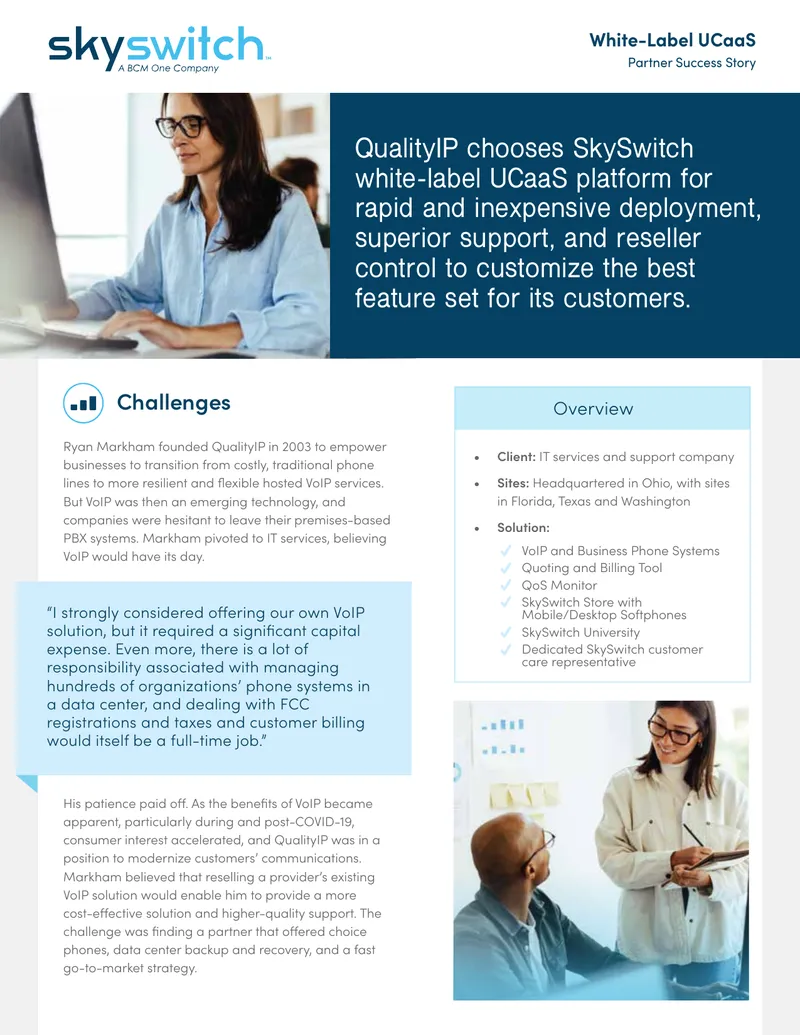 QualityIP and SkySwitch Partnership Case Study