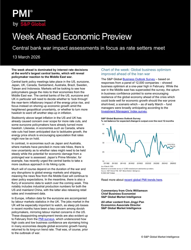 Central Bank Interest Rate Decisions Overview