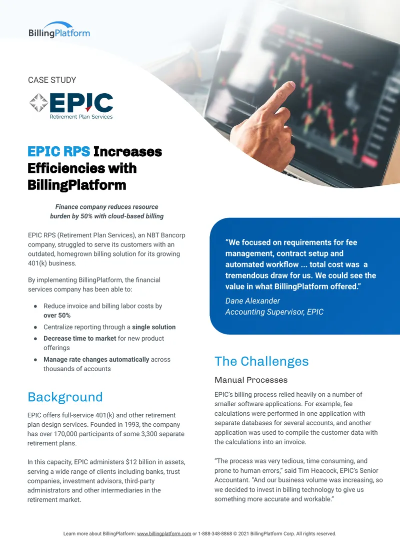 EPIC RPS Case Study on BillingPlatform Implementation