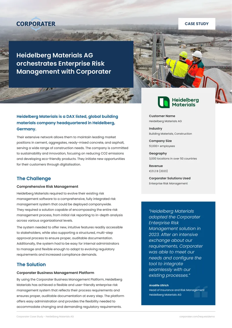 Heidelberg Materials AG Enterprise Risk Management Case Study