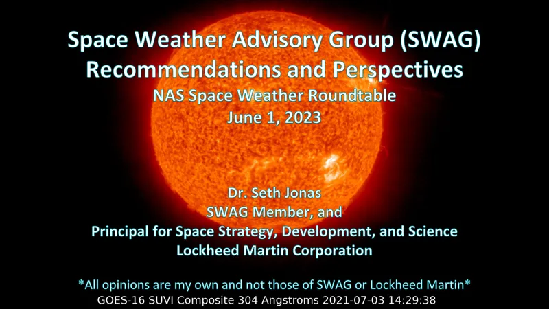 SWAG Report on National Space Weather Recommendations preview page 1