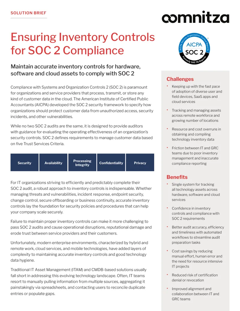 Ensuring Inventory Controls for SOC 2 Compliance