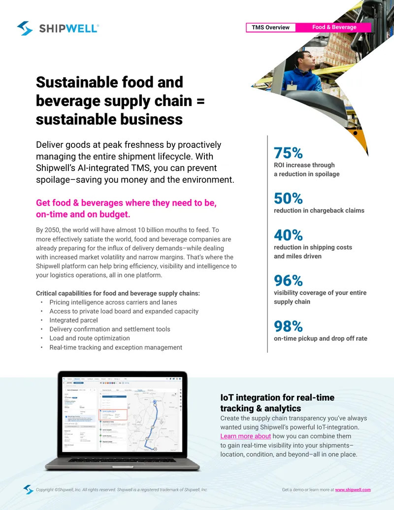 Supply Chain Management Solutions for Food and Beverage