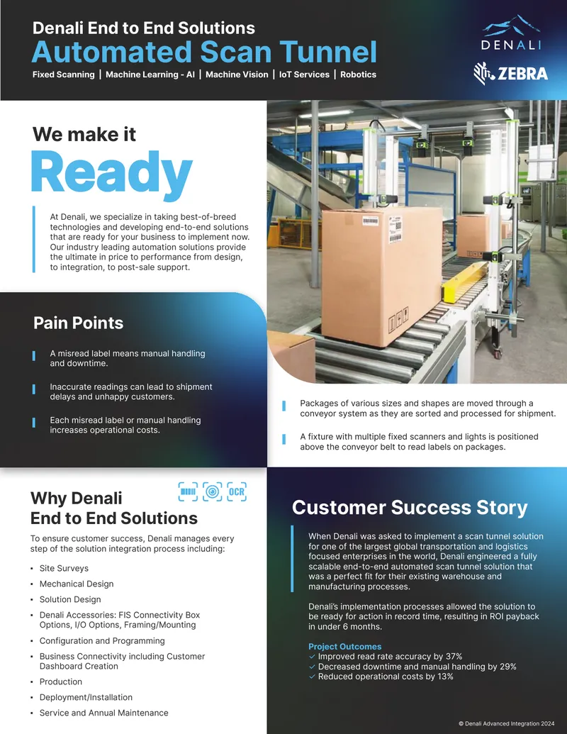 End-to-End Automated Scan Tunnel Solution