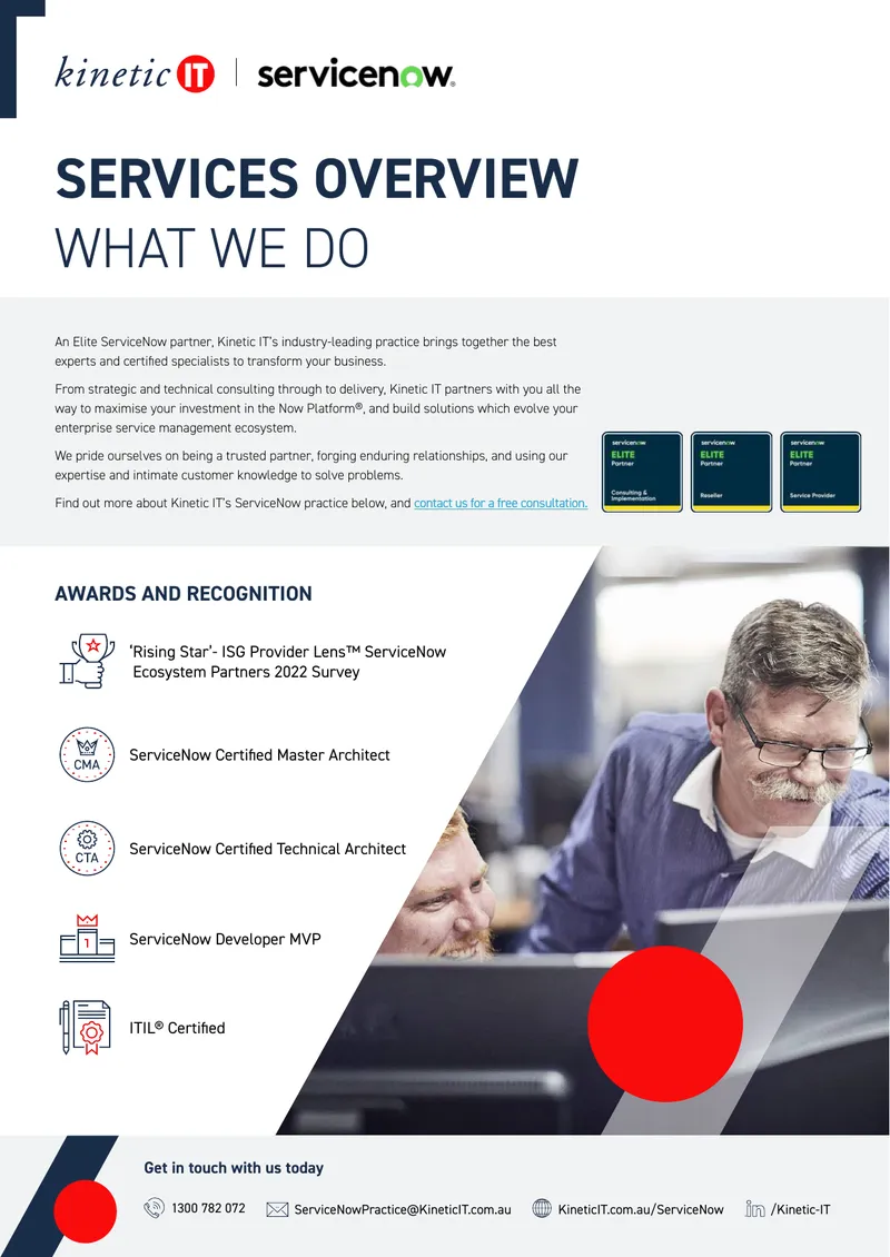 ServiceNow Consulting and Delivery Services Overview